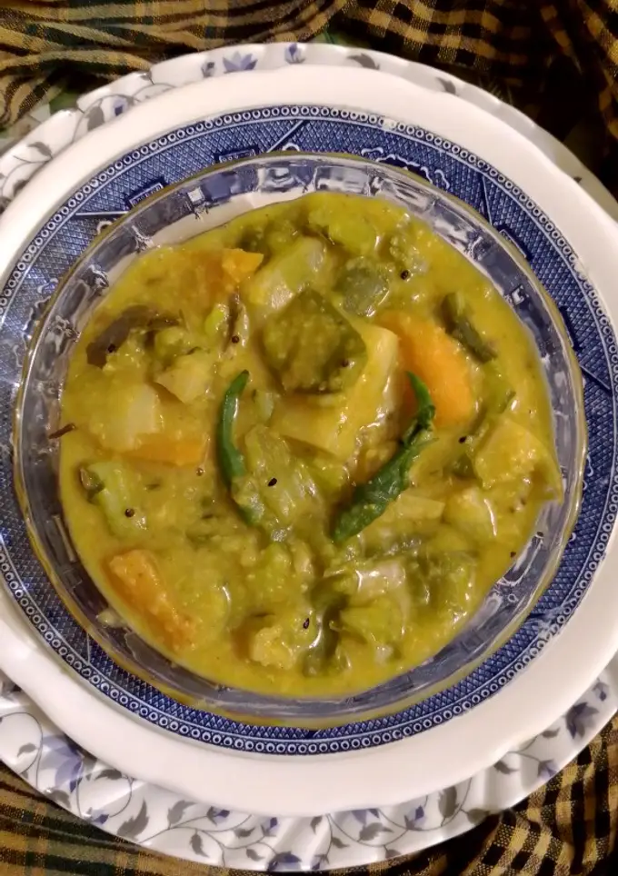 শীতের সবজি দিয়ে মুগ মসুর ডাল